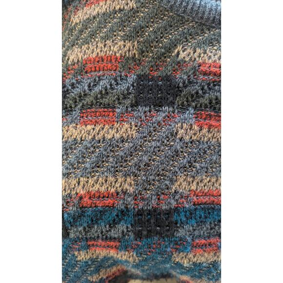 Vintage Jantzen ribbed sweater multi color geo print mens Extra Large - Picture 3 of 11